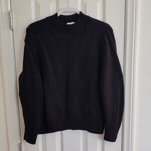 Lularoe Black Cable Knit Sweater Size Medium